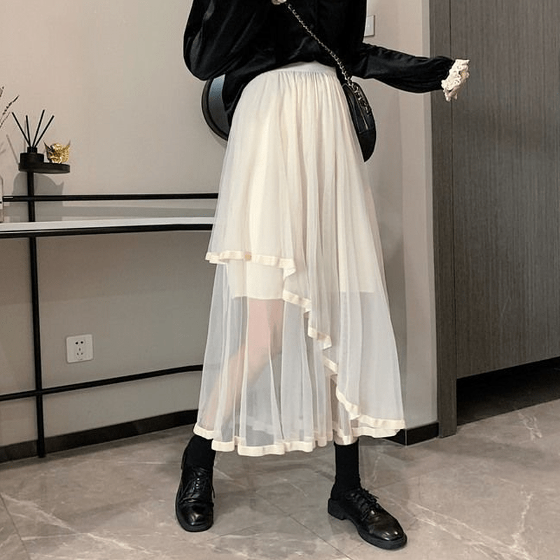 Women Solid Korean Style Women Skirt - Idealic life