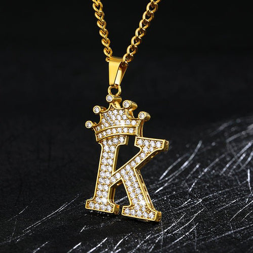 Load image into Gallery viewer, Zircon Alphabet Necklace - Idealic life
