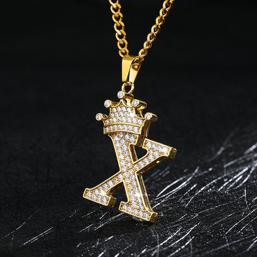 Load image into Gallery viewer, Zircon Alphabet Necklace - Idealic life
