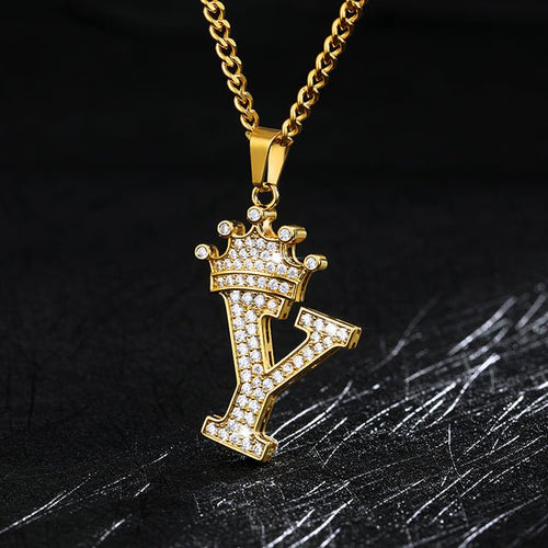 Load image into Gallery viewer, Zircon Alphabet Necklace - Idealic life
