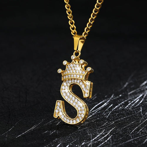 Load image into Gallery viewer, Zircon Alphabet Necklace - Idealic life
