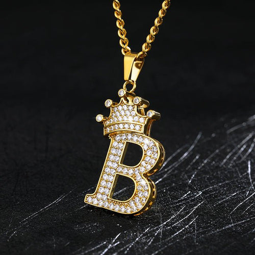 Load image into Gallery viewer, Zircon Alphabet Necklace - Idealic life
