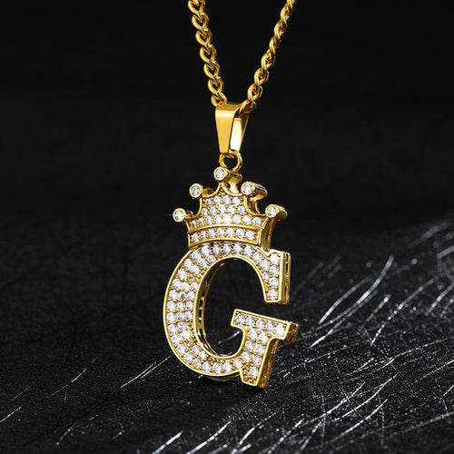 Load image into Gallery viewer, Zircon Alphabet Necklace - Idealic life
