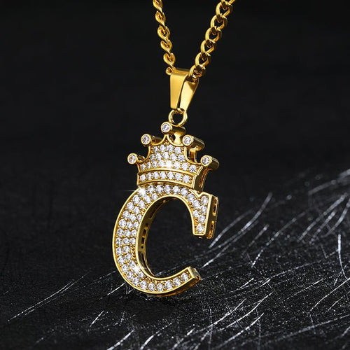 Load image into Gallery viewer, Zircon Alphabet Necklace - Idealic life
