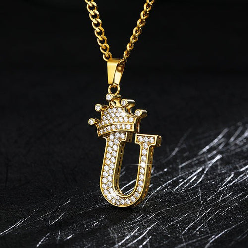 Load image into Gallery viewer, Zircon Alphabet Necklace - Idealic life
