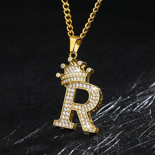 Load image into Gallery viewer, Zircon Alphabet Necklace - Idealic life
