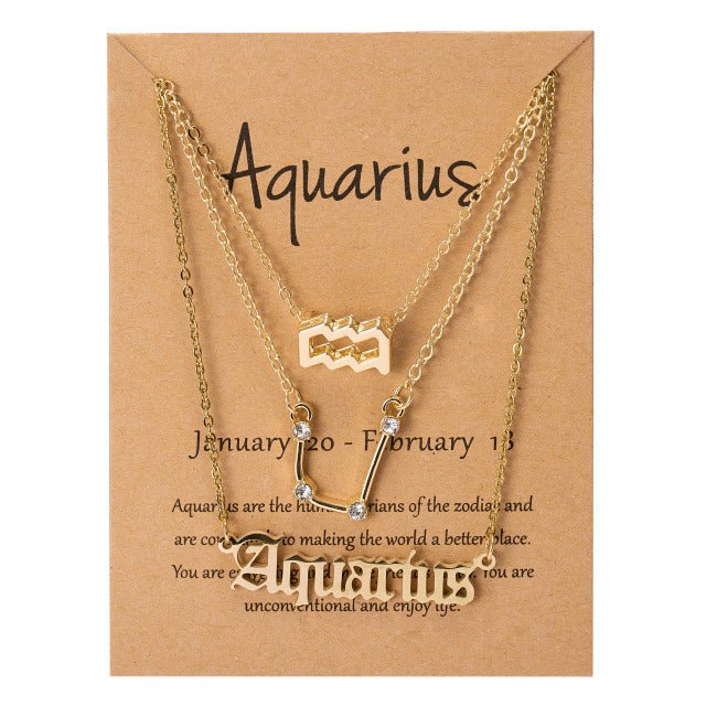 Zodiac Sign Pendant Necklace - Idealic life