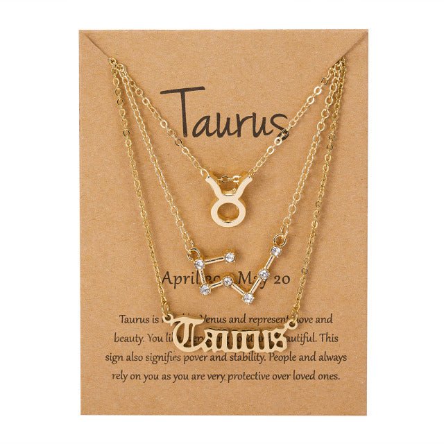 Zodiac Sign Pendant Necklace - Idealic life