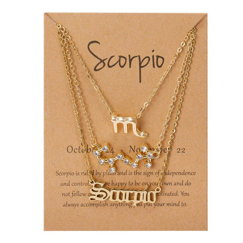 Load image into Gallery viewer, Zodiac Sign Pendant Necklace - Idealic life
