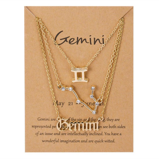 Zodiac Sign Pendant Necklace - Idealic life