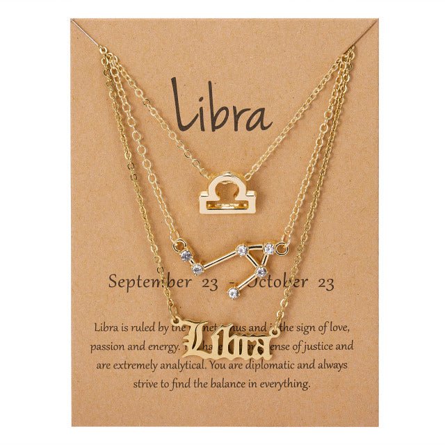 Zodiac Sign Pendant Necklace - Idealic life