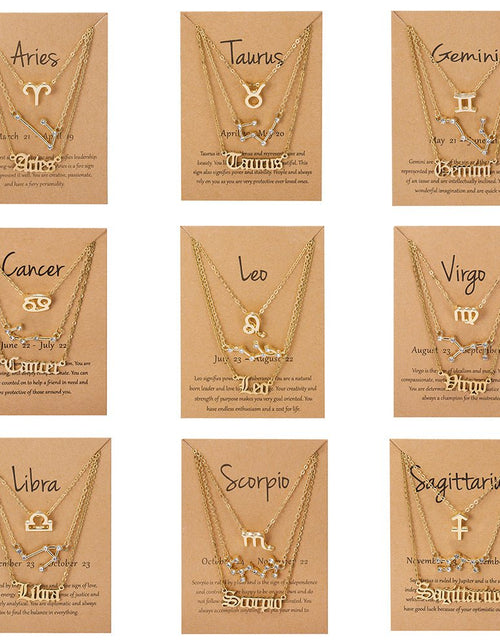 Load image into Gallery viewer, Zodiac Sign Pendant Necklace - Idealic life
