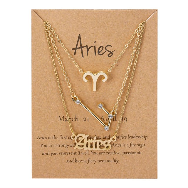 Zodiac Sign Pendant Necklace - Idealic life